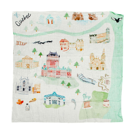 Couverture Mousseline Bambou - Québec-Loulou Lollipop-LLP-SWQUE-CLÉMENT