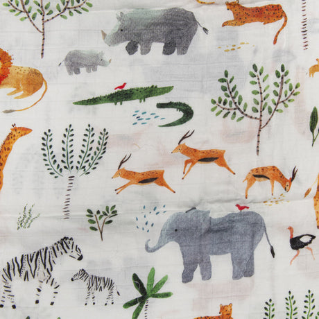 Couverture Mousseline Bambou - Safari-Loulou Lollipop-LLP-SWSAFARI-CLÉMENT