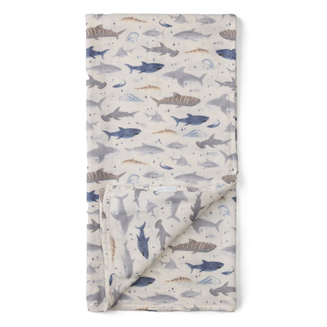 Couverture Mousseline Bambou - Requin-Loulou Lollipop-LLP-SWSHK-CLÉMENT