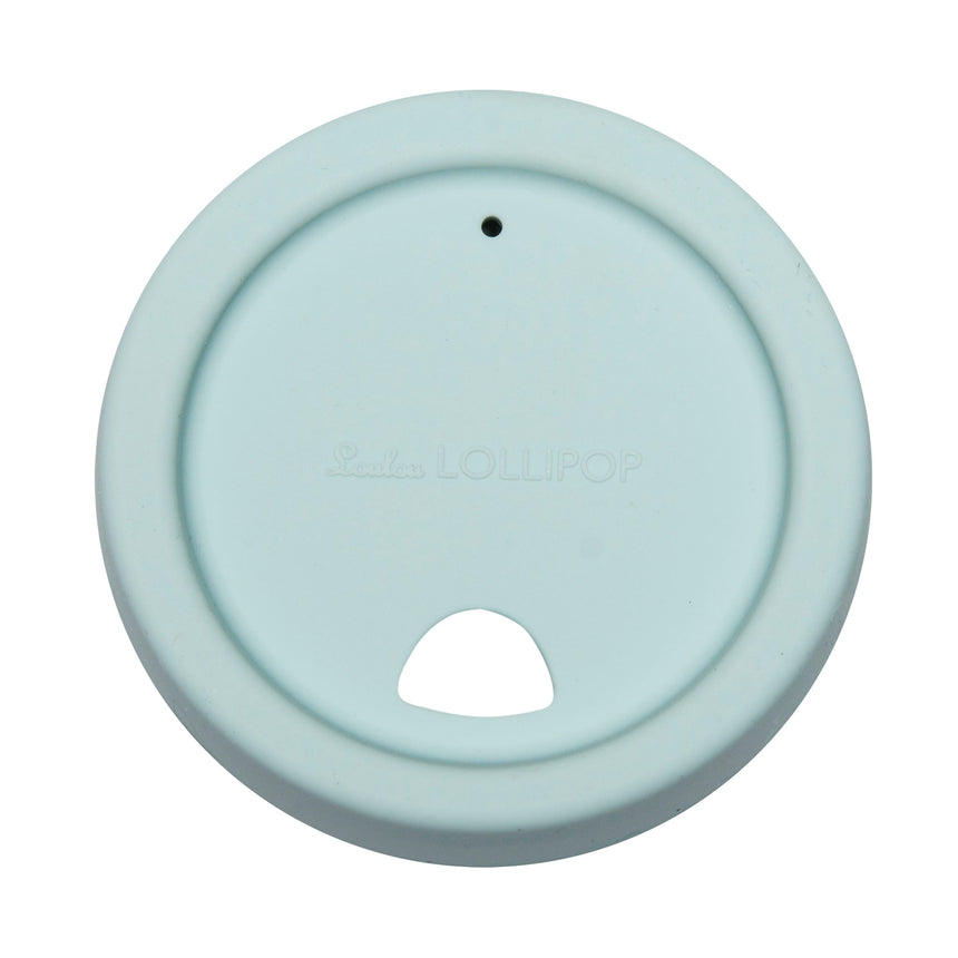 Gobelet en Silicone avec Couvercle et Paille - Éléphant-Loulou Lollipop-LLP-TCUP-003-BLU-CLÉMENT