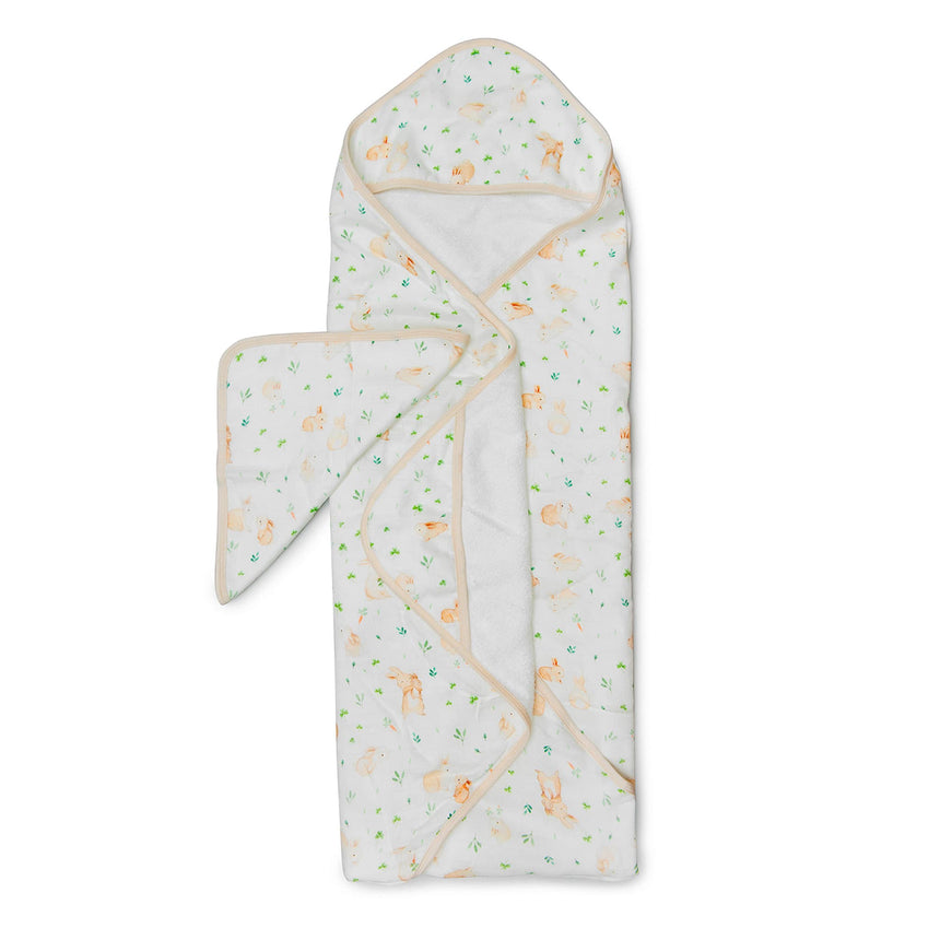 Ensemble Serviette à Capuchon - Lapins-Loulou Lollipop-LLP-TWBUNNY-CLÉMENT