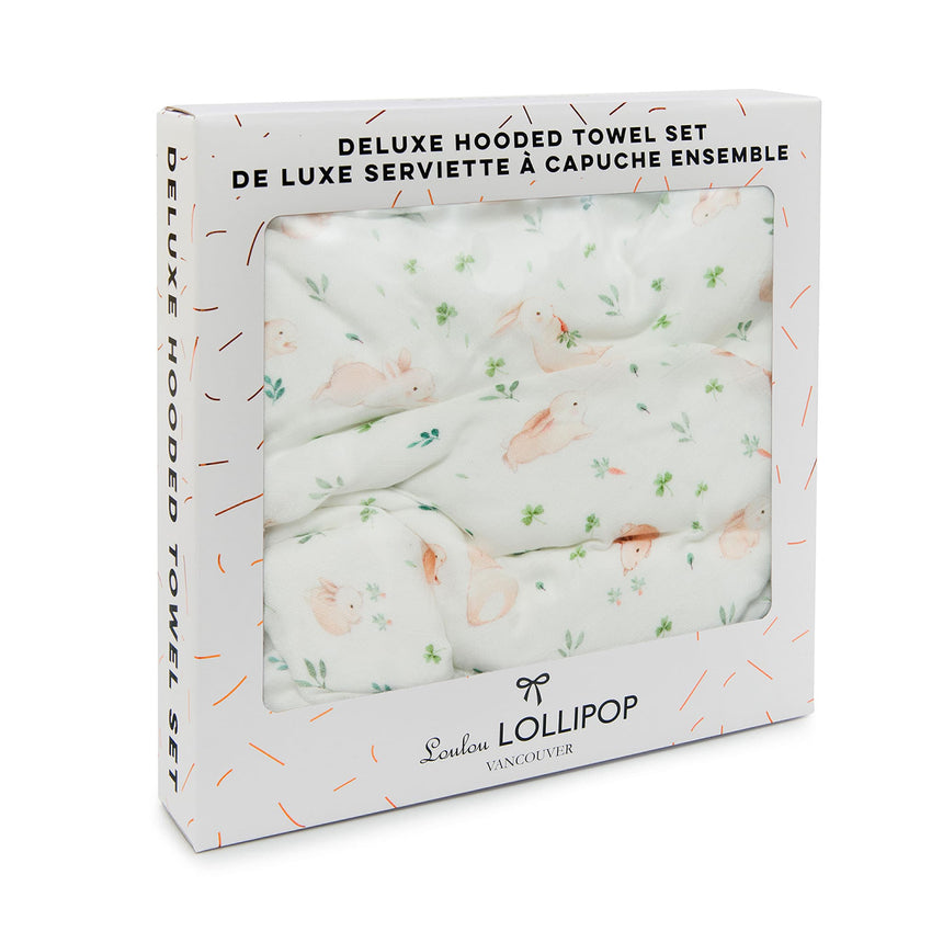 Ensemble Serviette à Capuchon - Lapins-Loulou Lollipop-LLP-TWBUNNY-CLÉMENT