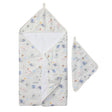 Ensemble Serviette à Capuchon - Mini Mathématiciens-Loulou Lollipop-LLP-TWMML-CLÉMENT