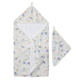 Ensemble Serviette à Capuchon - Mini Mathématiciens-Loulou Lollipop-LLP-TWMML-CLÉMENT