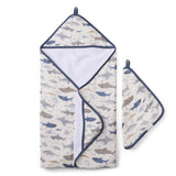 Ensemble Serviette à Capuchon - Requin-Loulou Lollipop-LLP-TWSHK-CLÉMENT