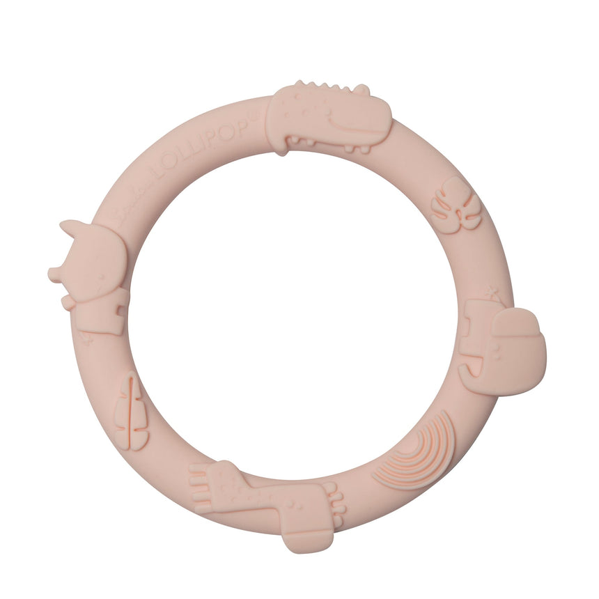 Ensemble Anneau DentitionRose-Loulou Lollipop-LLP-WRGSTSPK-CLÉMENT