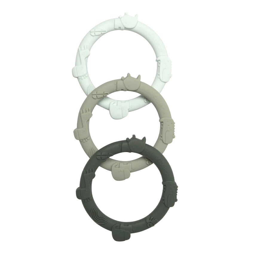 Ensemble Anneau Dentition Jungle - Vert Sauge-Loulou Lollipop-LLP-WRGSTSAG-CLÉMENT