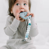 Jouet de Dentition en Silicone - Éléphant-Loulou Lollipop-LLP-WTR-003-BLU-CLÉMENT