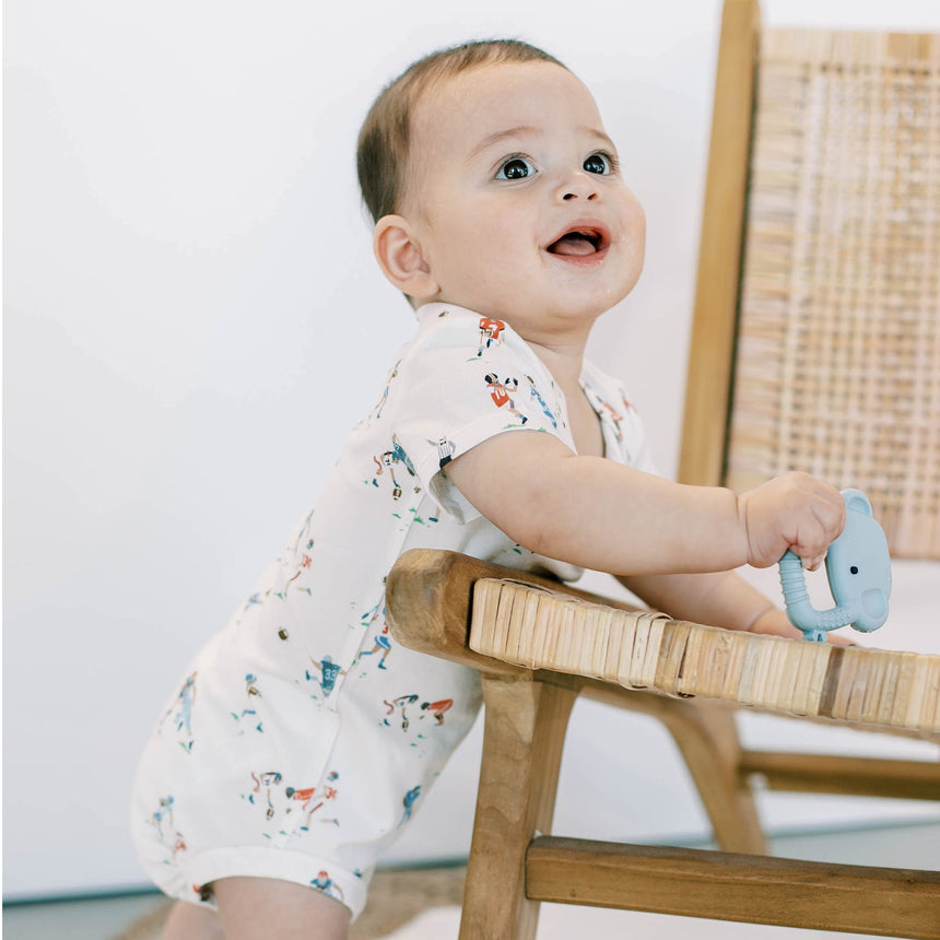 Jouet de Dentition en Silicone - Éléphant-Loulou Lollipop-LLP-WTR-003-BLU-CLÉMENT
