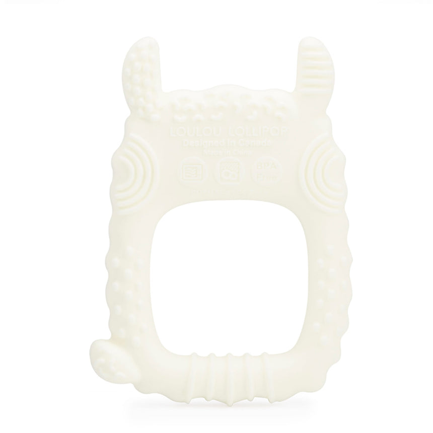 Jouet de Dentition en Silicone - Lama-Loulou Lollipop-LLP-WTR-006-CRM-CLÉMENT