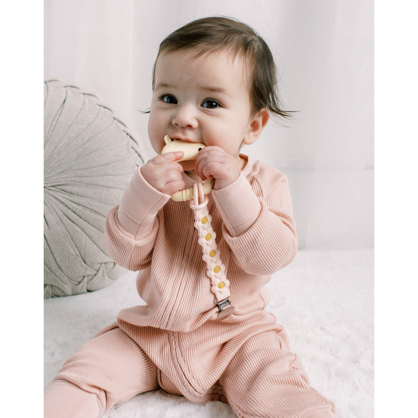 Jouet de Dentition en Silicone - Lama-Loulou Lollipop-LLP-WTR-006-CRM-CLÉMENT