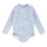 Maillot UV Manches Longues Hibiscus 3-24mois-Look-Bleu-3-6 m-LOK-1261057C-CLÉMENT