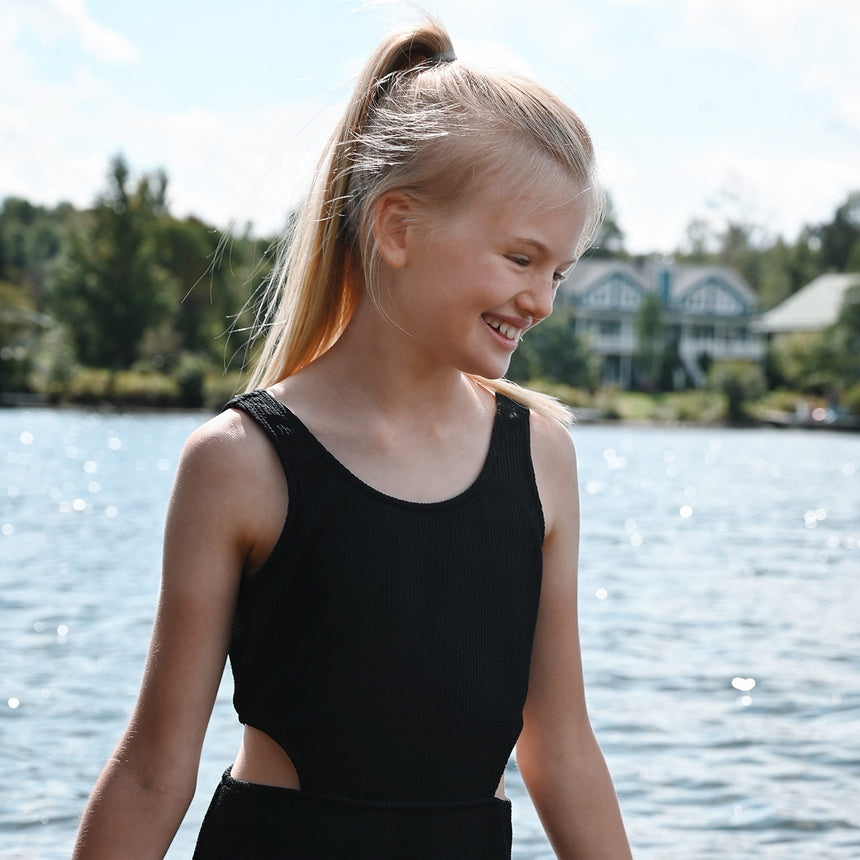 Maillot Côtelé Noir 2-14ans-Look-LOK-1262055C-CLÉMENT