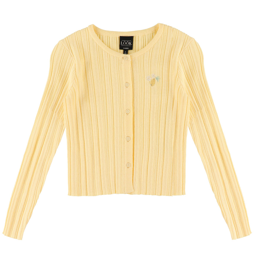 Cardigan Côtelé Dolce Vita 7-14ans-Look-Jaune-S-LOK-1263483C-CLÉMENT