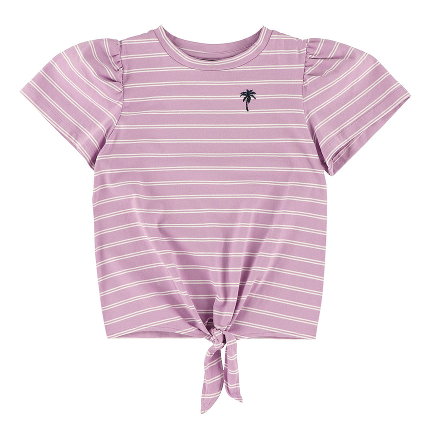 T-shirt Rayé Dolce Vita 7-14ans-Look-Lilas-S-LOK-1263491C-CLÉMENT