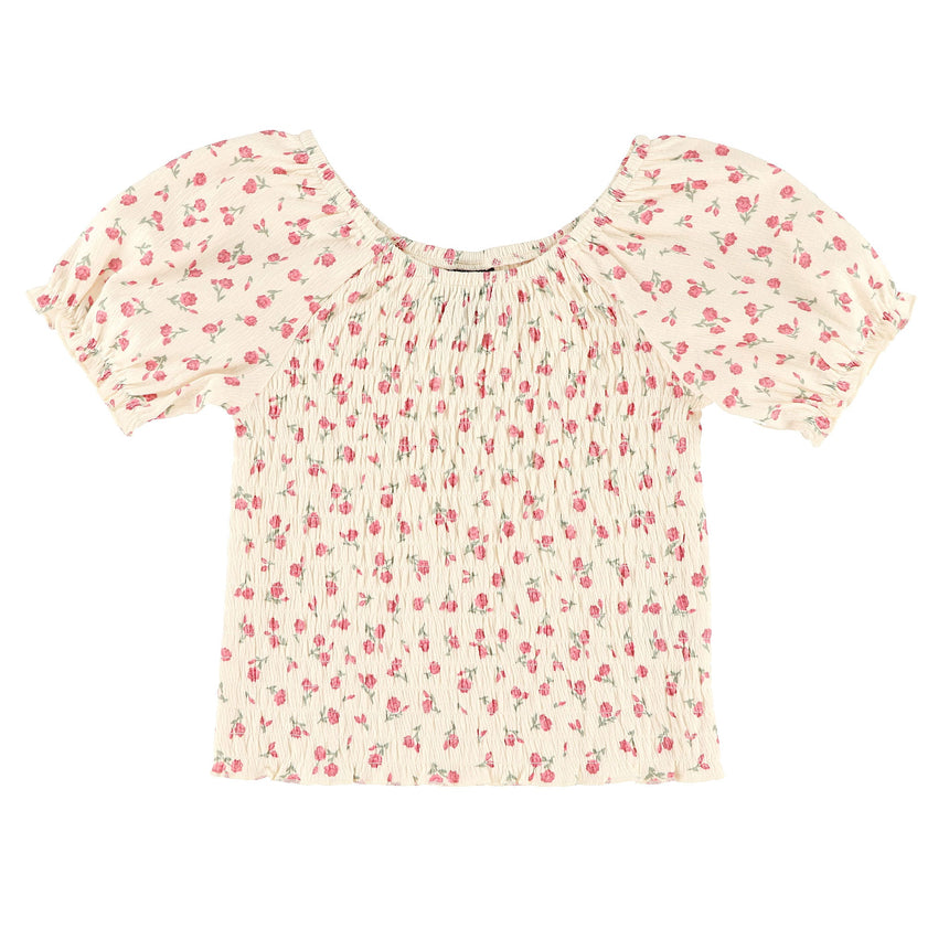 Haut Fleurs Cerises 7-14ans-Look-Ivoire-S-LOK-1263501C-IVO-CLÉMENT