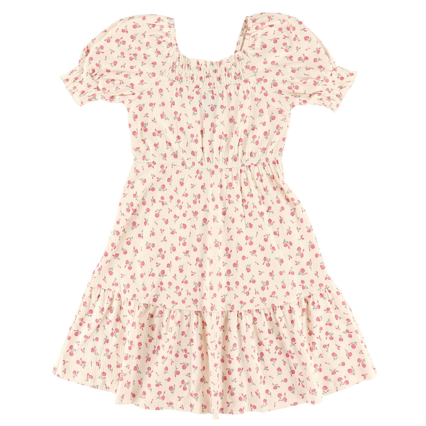 Robe Fleurs Cerises 7-14ans-Look-Ivoire-S-LOK-1263503C-CLÉMENT