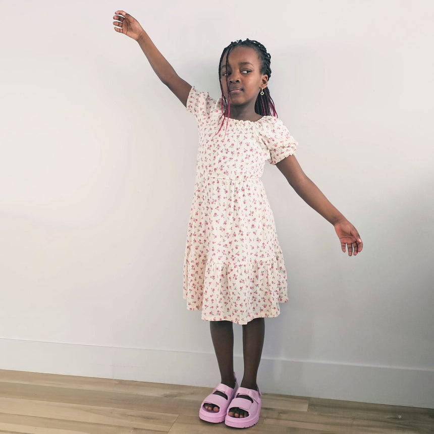 Robe Fleurs Cerises 7-14ans-Look-LOK-1263503C-CLÉMENT