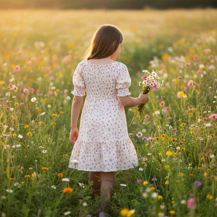 Robe Fleurs Cerises 7-14ans-Look-LOK-1263503C-CLÉMENT