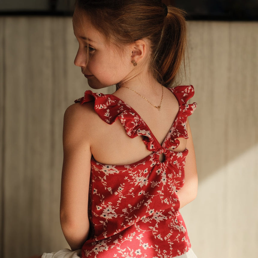 Camisole Fleurs Cerises 7-14ans-Look-LOK-1263507C-CLÉMENT
