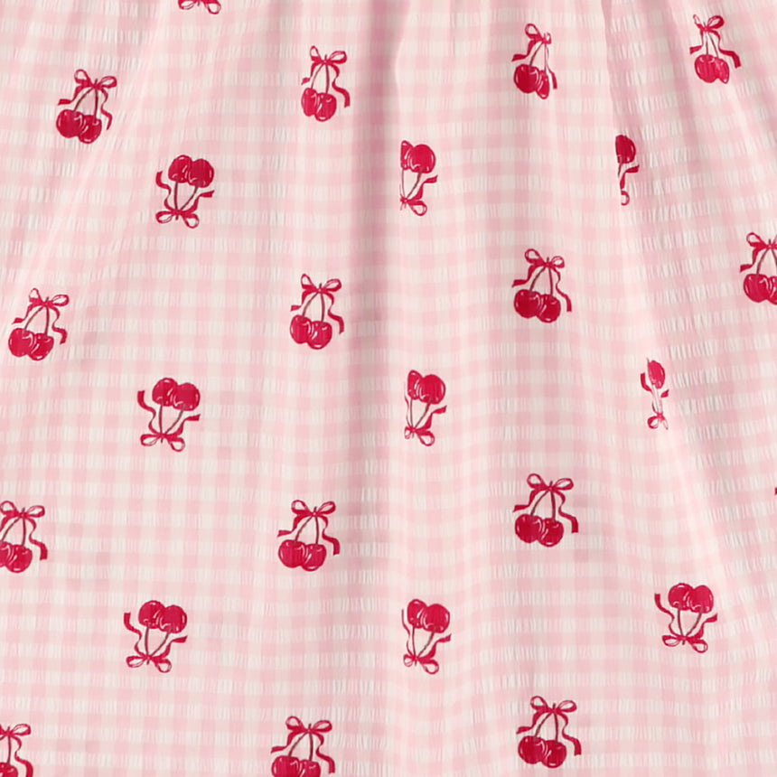 Robe Vichy Cerises 7-14ans-Look-LOK-1263509C-CLÉMENT