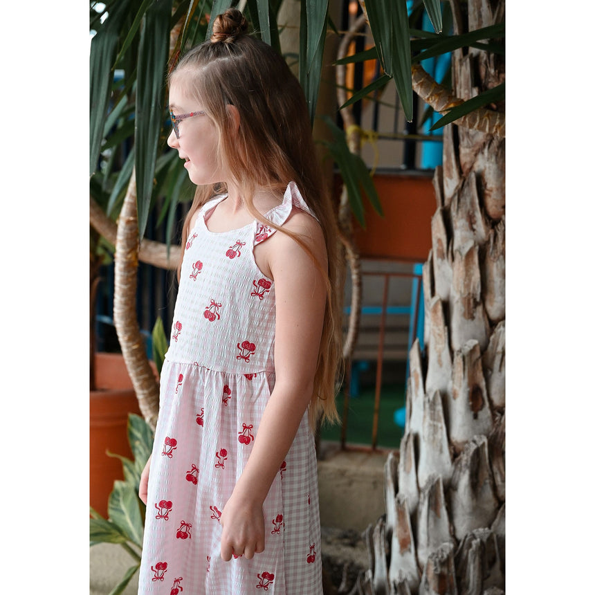Robe Vichy Cerises 7-14ans-Look-LOK-1263509C-CLÉMENT