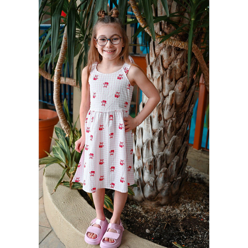 Robe Vichy Cerises 7-14ans-Look-LOK-1263509C-CLÉMENT