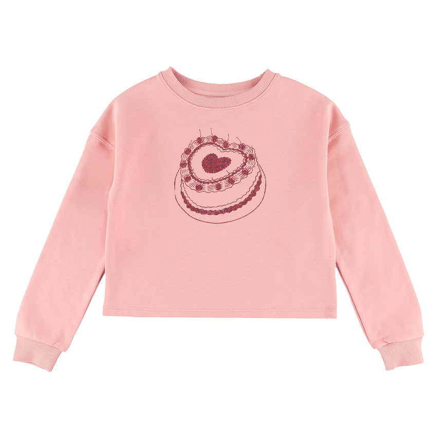 Gilet Ouaté Cerises Gâteau 7-14ans-Look-Rose-S-LOK-1263510C-ROS-CLÉMENT