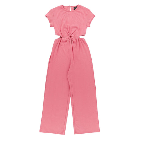 Combinaison Côtelée Cerises 7-14ans-Look-Rose-S-LOK-1263514C-ROS-CLÉMENT
