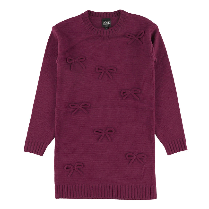 Robe Tricot Blush & Boucle 7-14ans-Look-Prune-S-LOK-2263478C-CLÉMENT