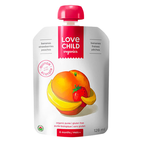 Purée Bio - Superblends - Bananes, Fraises et Pêches ( À partir de 6 mois )-Love Child Organics-LOV-LOVPU037-CLÉMENT