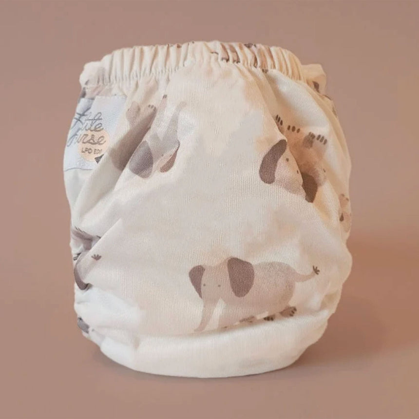 Couche Lavable Nouveau-né - Éléphants-La Petite Ourse-LP3-C-NNA-ELEPHA-CLÉMENT