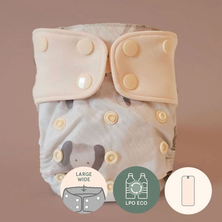 Couche Lavable Nouveau-né - Éléphants-La Petite Ourse-LP3-C-NNA-ELEPHA-CLÉMENT