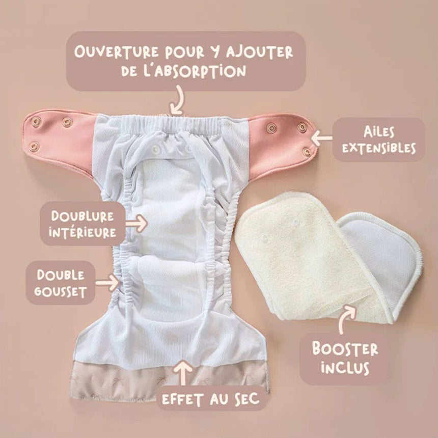 Couche Lavable Nouveau-né - Éléphants-La Petite Ourse-LP3-C-NNA-ELEPHA-CLÉMENT