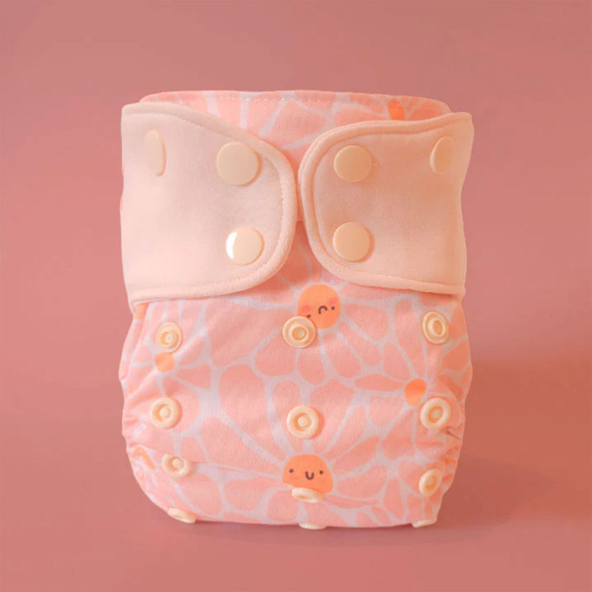 Couche Lavable Nouveau-né - Fleurs-La Petite Ourse-LP3-C-NNA-FLEURF-CLÉMENT