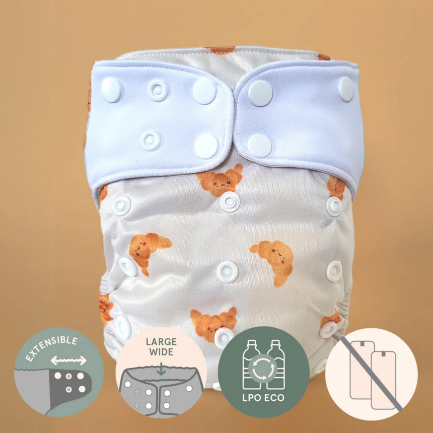 Couche Lavable Évolution 10-35lb - Croissant-La Petite Ourse-LP3-C-NS-CROISSA-CLÉMENT