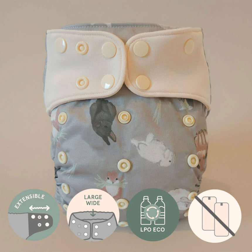 Couche Lavable Évolution 10-35lb - Lapin-La Petite Ourse-LP3-C-NS-LAPIN-CLÉMENT