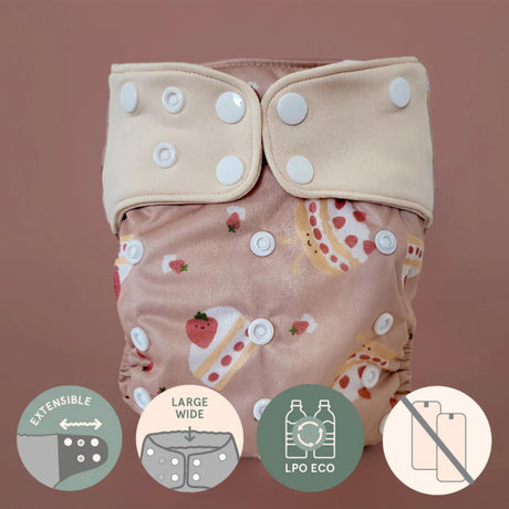 Couche Lavable Évolution - Shortcake-La Petite Ourse-LP3-C-NS-SHORTC-CLÉMENT