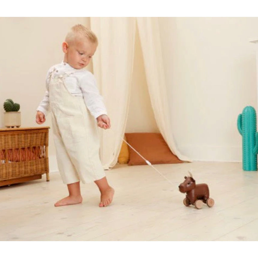 Jouet à Tirer - Bruce L'Orignal-Little Big Friends-LTB-304430-CLÉMENT