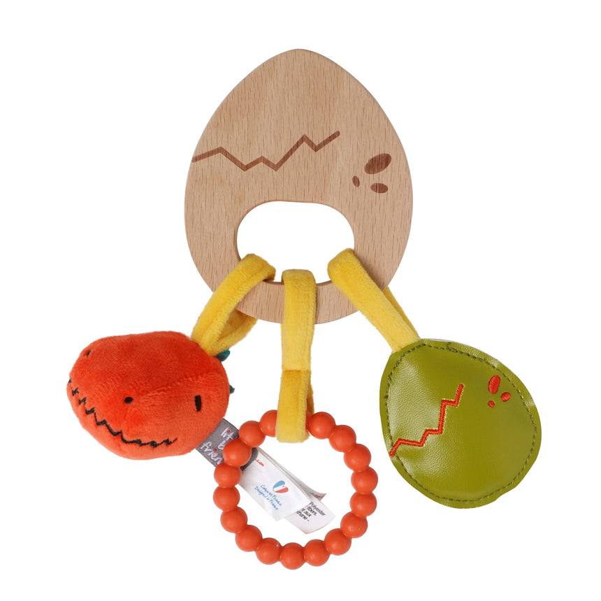 Hochet En Bois - Dino-Little Big Friends-LTB-304850-CLÉMENT