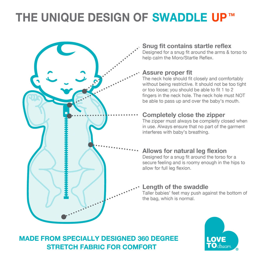 Swaddle Up Original Small 8-13lb - Gris-Love to Dream-LTD-L1001001GRS-CLÉMENT