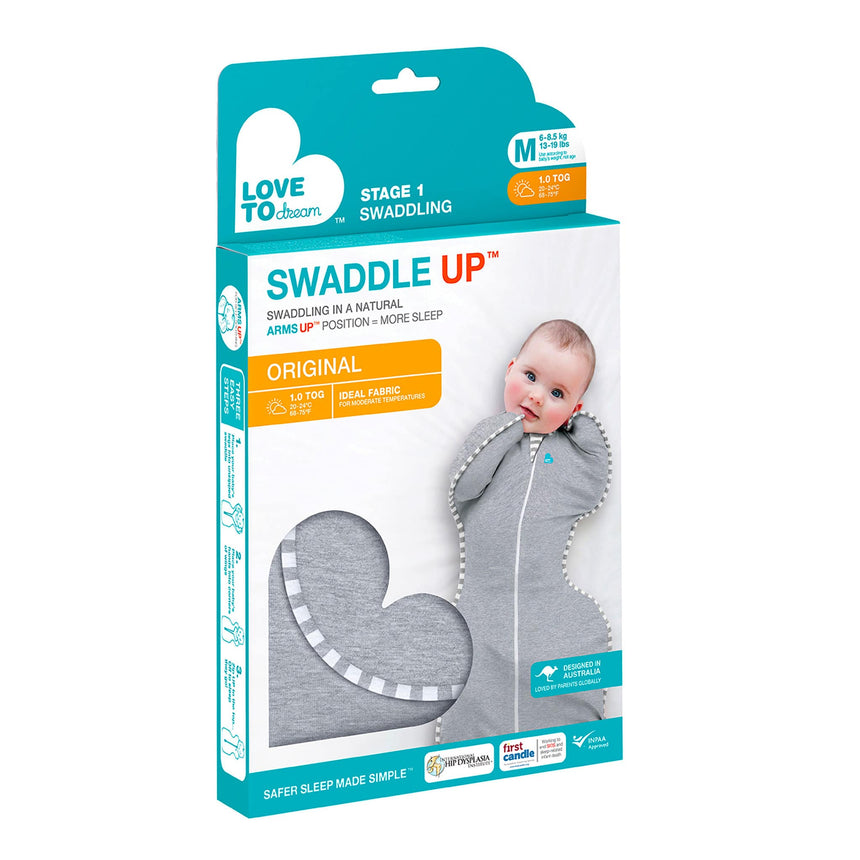 Swaddle Up Original Medium 13-19lb - Gris-Love to Dream-LTD-L1001001GRM-CLÉMENT
