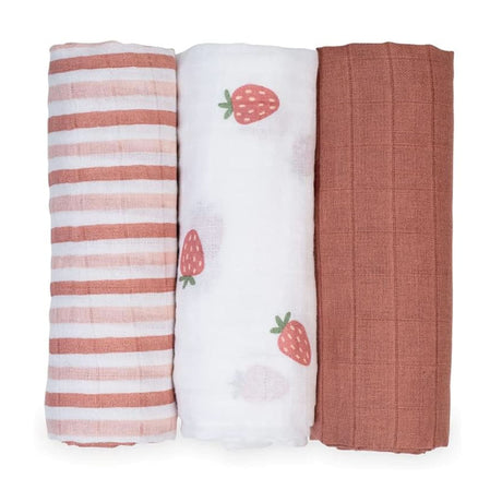 Couvertures Mousselines (3) - Fraises-Lulujo-LUJ-LJ217-CLÉMENT