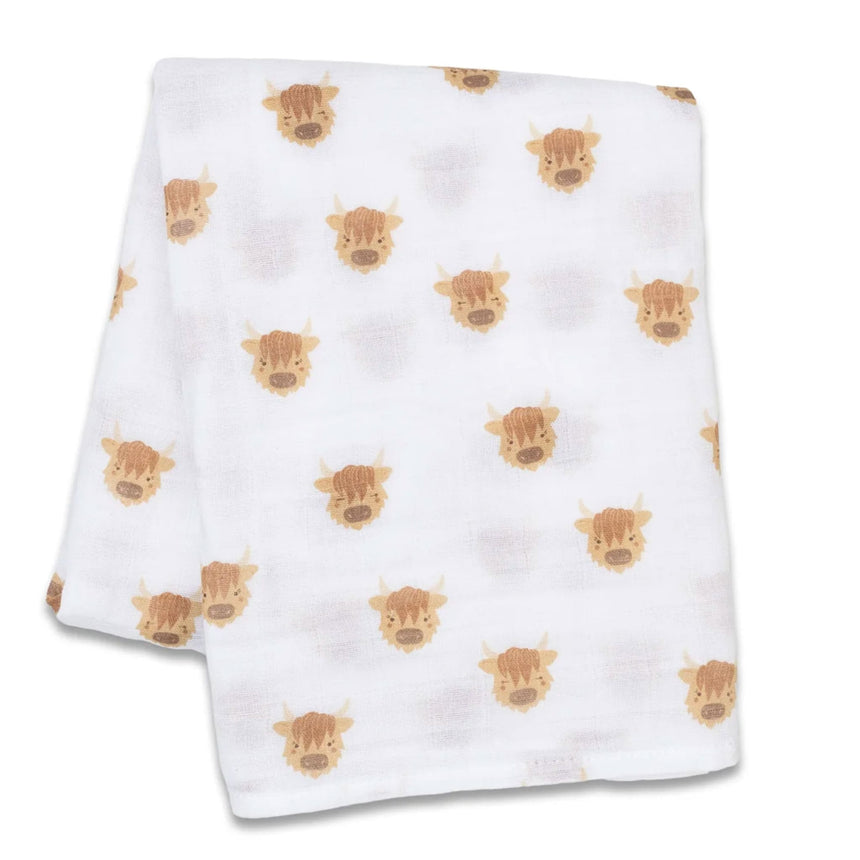 Couverture Mousseline - Vache Highland-Lulujo-LUJ-LJ490-CLÉMENT