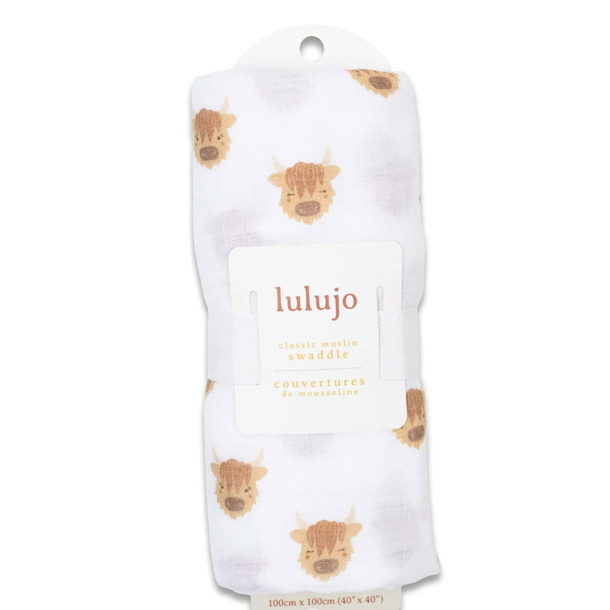 Couverture Mousseline - Vache Highland-Lulujo-LUJ-LJ490-CLÉMENT