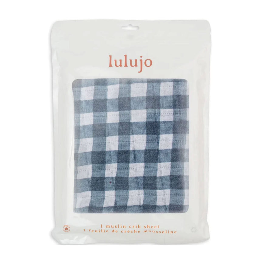 Drap Contour pour Lit Bébé - Vichy Marine-Lulujo-LUJ-LJ711-CLÉMENT