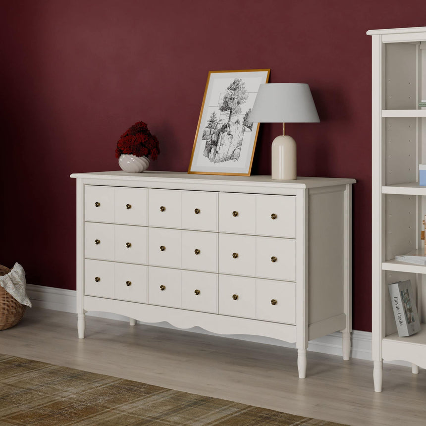 Bureau 9 Tiroirs Liberty - Blanc Chaud-Namesake-MDB-M7128RW-CLÉMENT