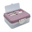 Boîte à lunch bento à 2 étages – Rose et ivoire LUXE-Melii-MEI-40140-CLÉMENT