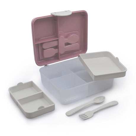 Boîte à lunch bento à 2 étages – Rose et ivoire LUXE-Melii-MEI-40140-CLÉMENT