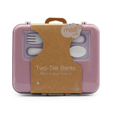 Boîte à lunch bento à 2 étages – Rose et ivoire LUXE-Melii-MEI-40140-CLÉMENT